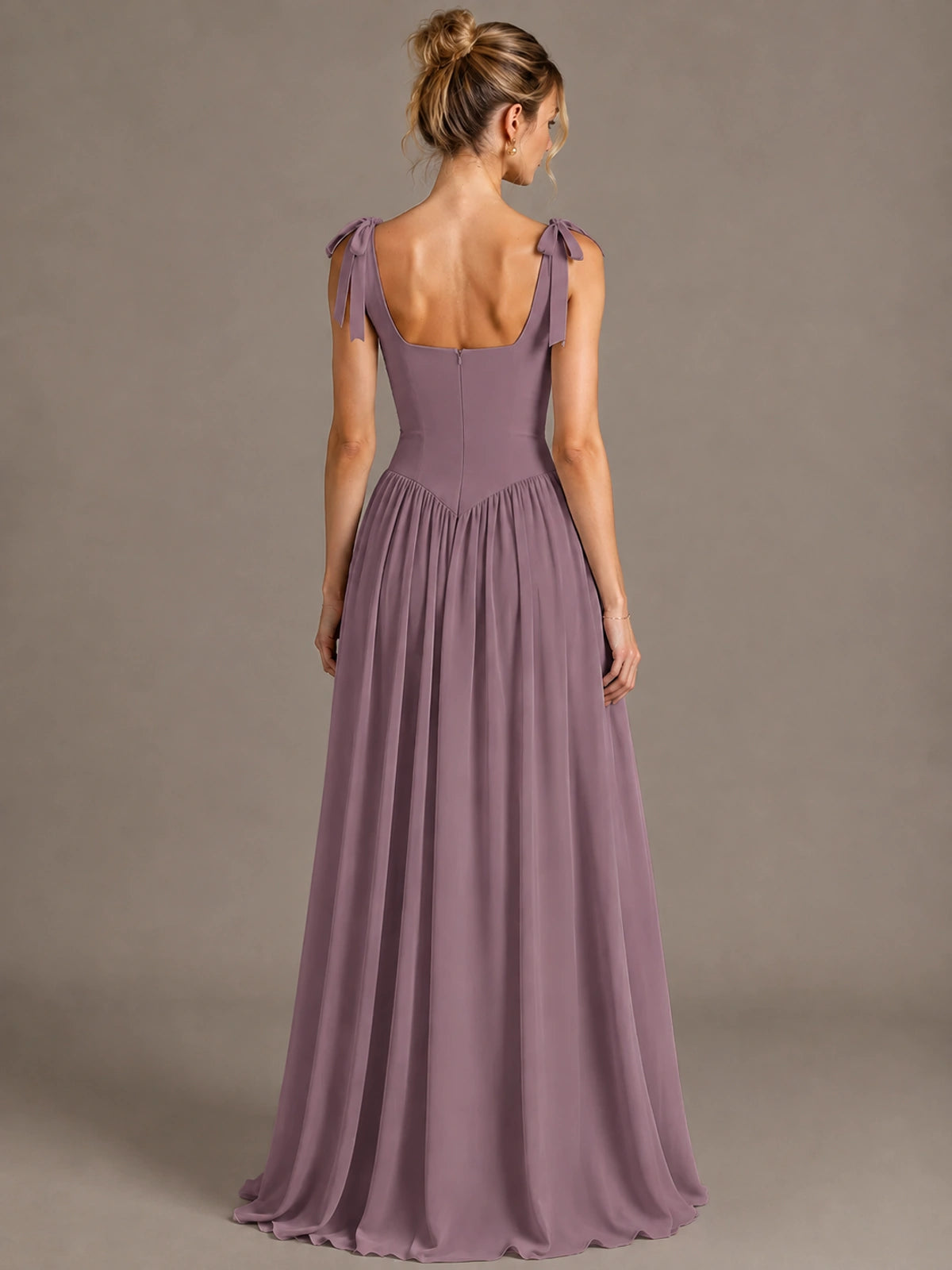 Square Neck A-Line Maxi Dress