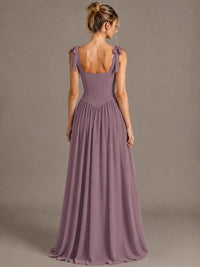Square Neck A-Line Maxi Dress