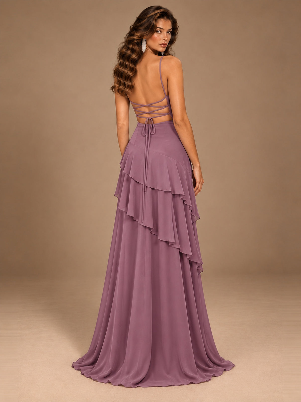 Sweetheart A-Line Ruffle Prom Dress with Spaghetti Straps