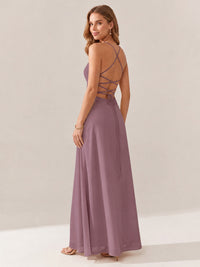 JOVELLEE Yellow Sweetheart Ruched Bust Chiffon Maxi Dress