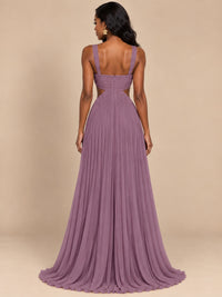Butter Yellow Pleated Cutout Maxi Dress