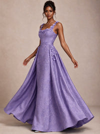 Light Blue 3D Floral Jacquard Prom Dress with Detachable Overskirt Corset Gown