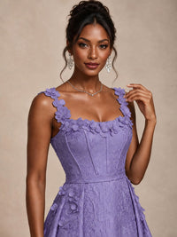 Light Blue 3D Floral Jacquard Prom Dress with Detachable Overskirt Corset Gown