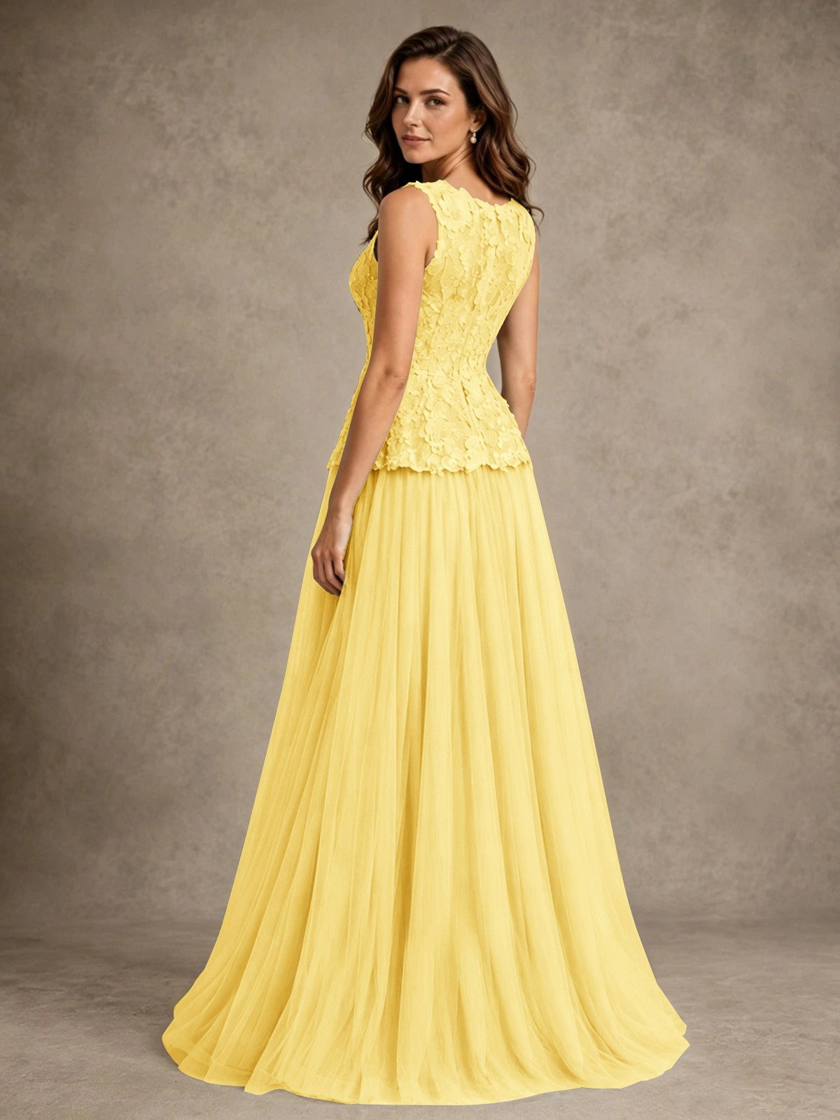 A-Line Chiffon Mother of the Bride Dress with Lace Appliques