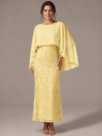 Light Blue Sequin 2 Pieces Mother of the Bride Dress