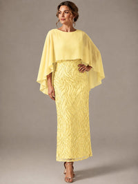 Light Blue Sequin 2 Pieces Mother of the Bride Dress