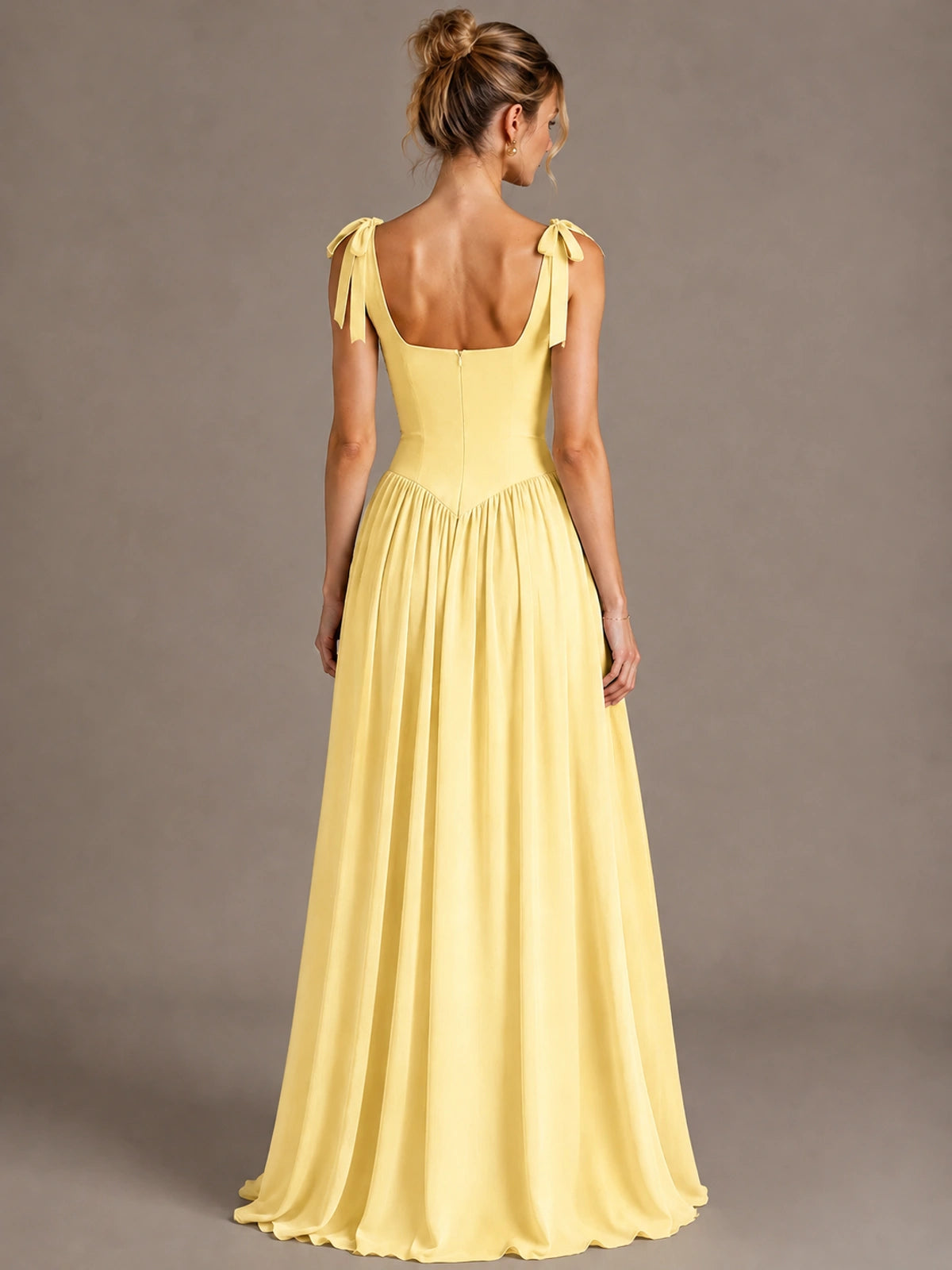 Square Neck A-Line Maxi Dress