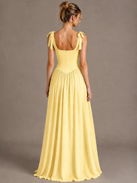 Square Neck A-Line Maxi Dress