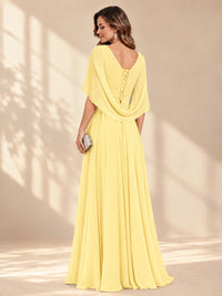 Ruched V Neck Mother of The Bride Dresses with Shawls Appliques and Cap Sleeves