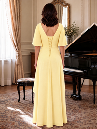 V-Neck Chiffon Lace Mother of the Bride Dresses