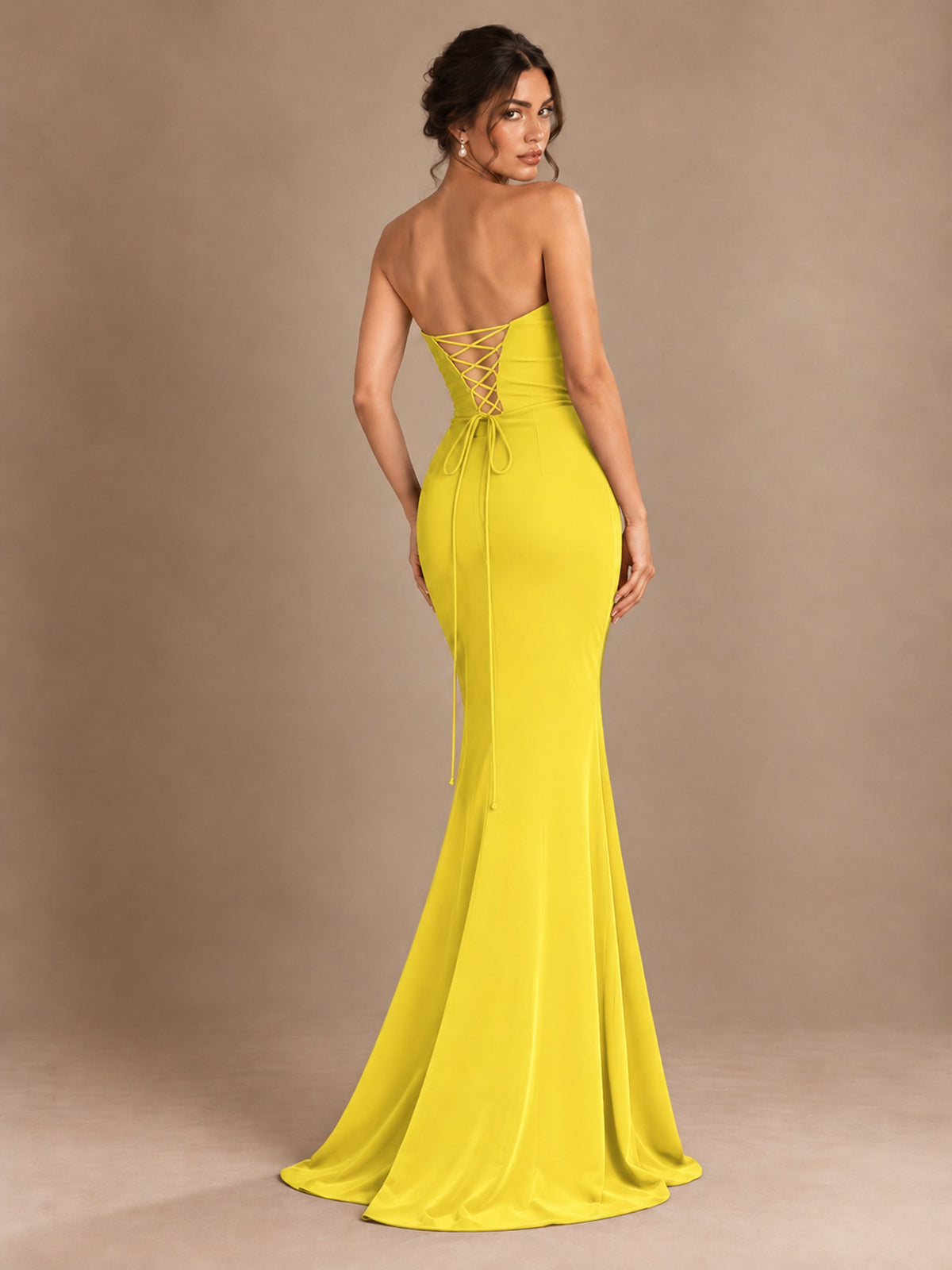 Emerald Green Strapless Mermaid Prom Dress with 3D Rose & Keyhole Cutout