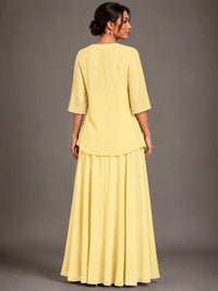 A-line 2 Pieces Chiffon Appliques Mother of The Bride Dresses with Jackets