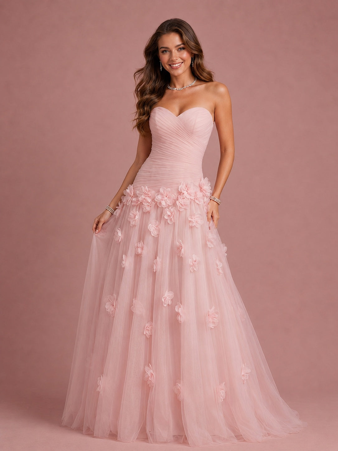 blush-pink-strapless-3d-floral-tulle-prom-dress