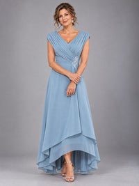Cap Sleeve Chiffon A-Line Mother of the Bride Dress