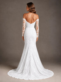 Sweetheart mermaid lace bridal gown