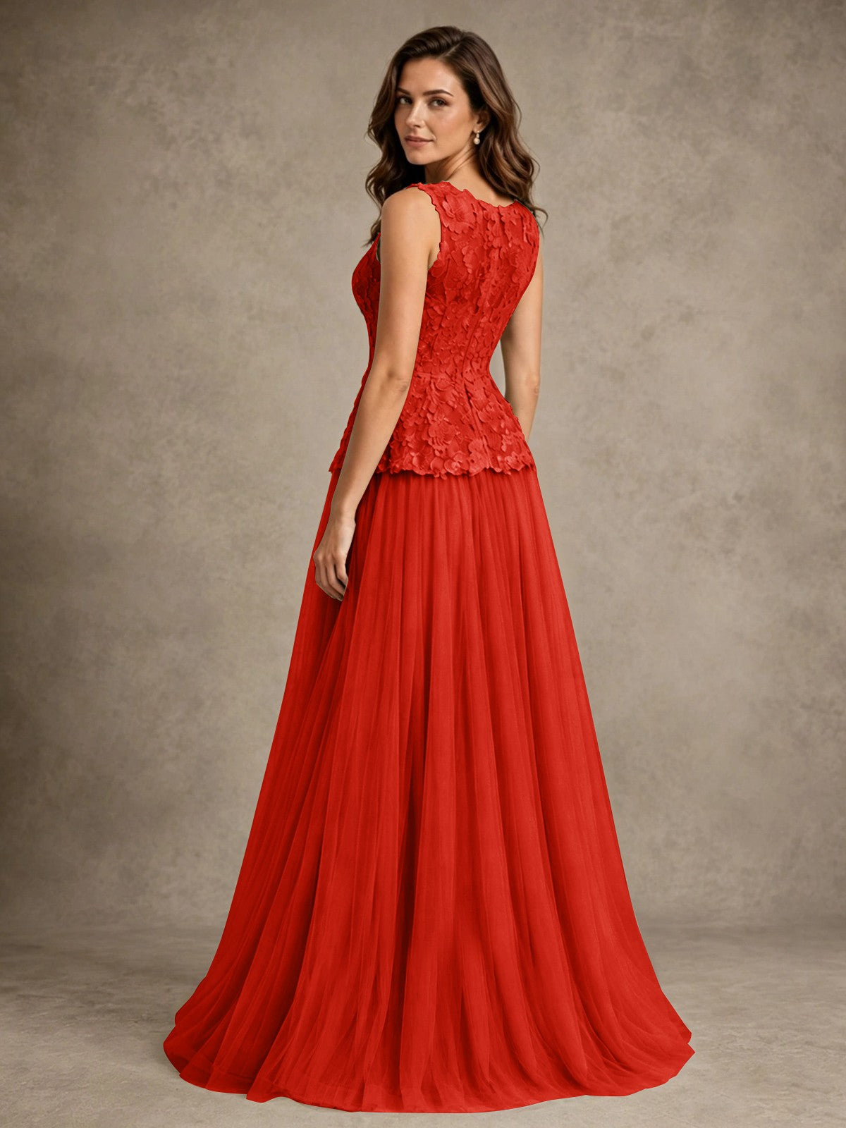 A-Line Chiffon Mother of the Bride Dress with Lace Appliques