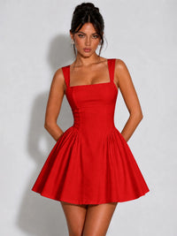 Square Neck A-Line Homecoming Dresses
