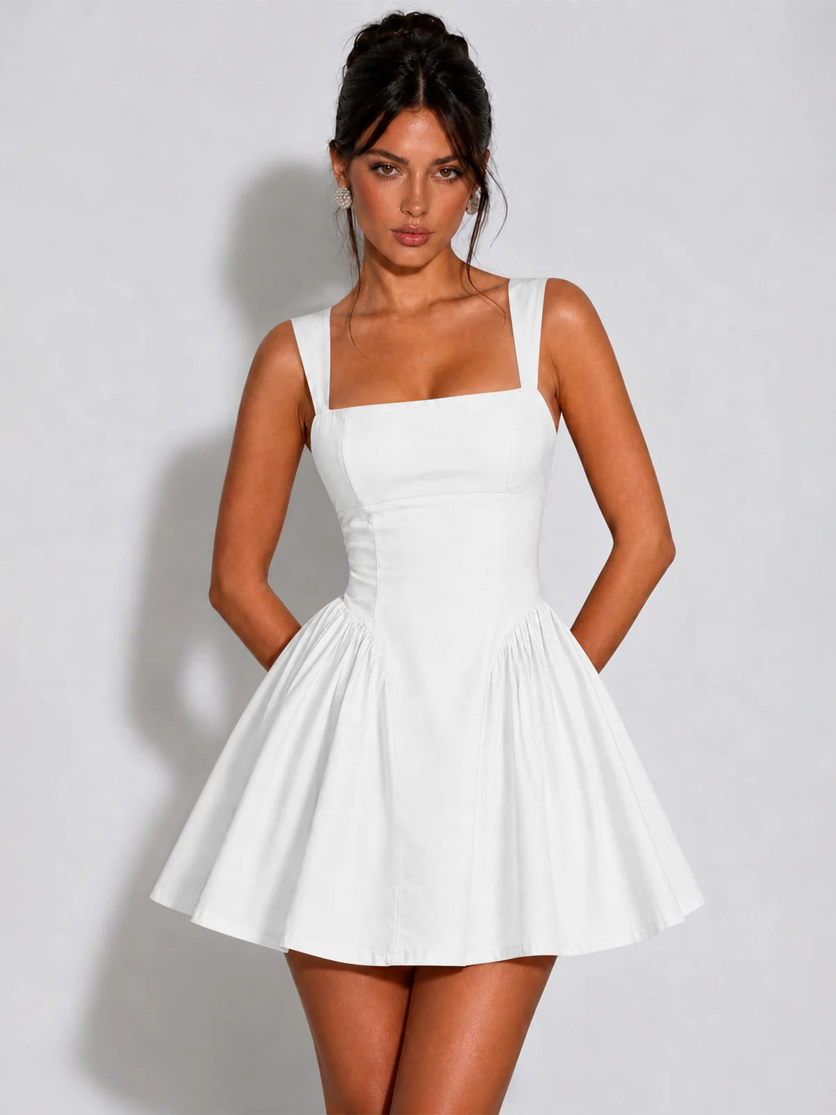 Square Neck A-Line Homecoming Dresses